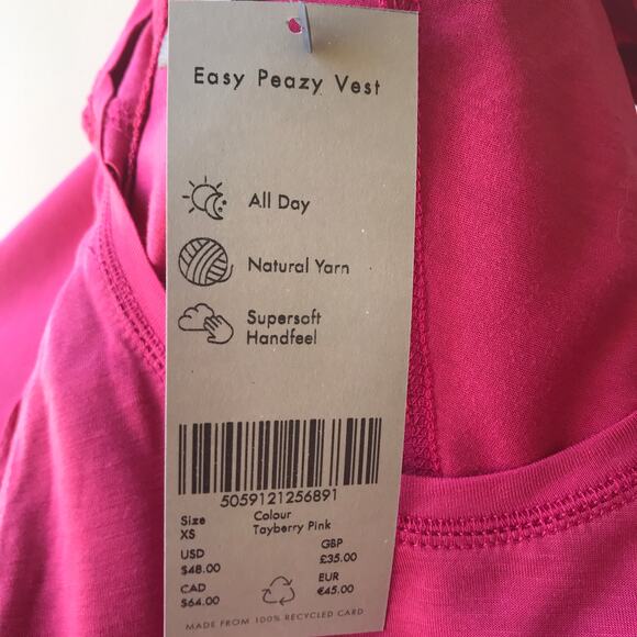 Sweaty Betty Easy Peazy Tayberry Pink Vest Tank Top - Picture 10 of 11